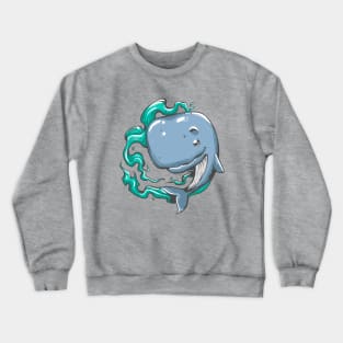 Whale Illustration Crewneck Sweatshirt